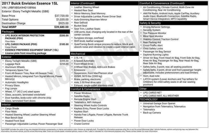 2017 Buick Envision Essence