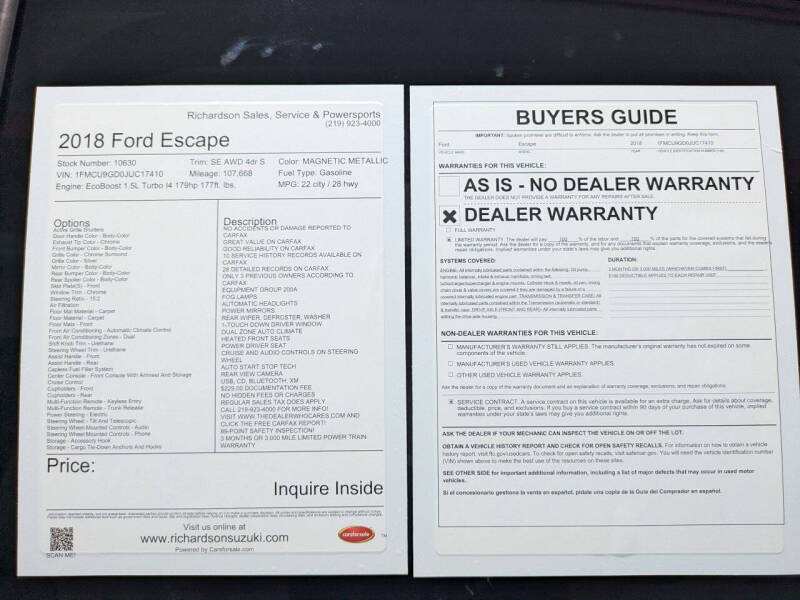 2018 Ford Escape SE