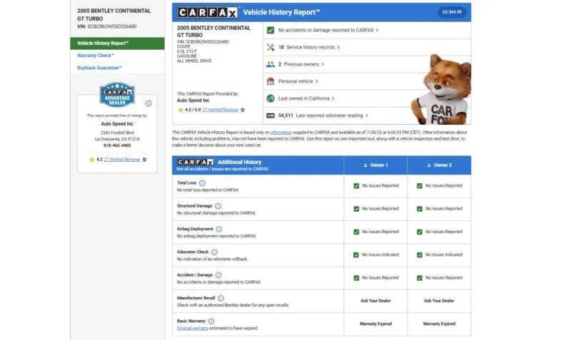 2005 Bentley Continental GT Turbo