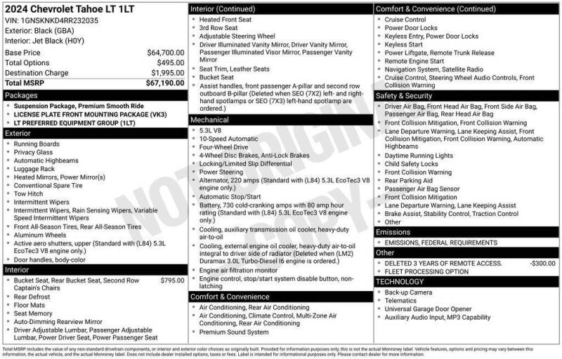 2024 Chevrolet Tahoe LT