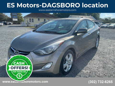 2013 Hyundai Elantra for sale at ES Motors-DAGSBORO location in Dagsboro DE