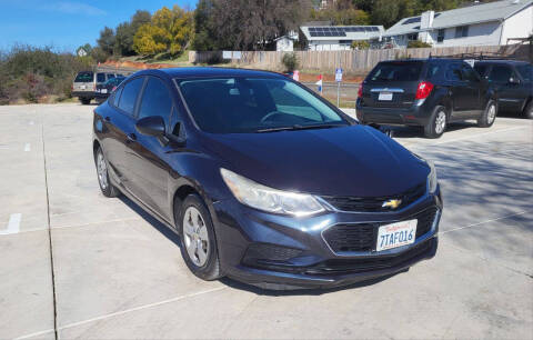 2016 Chevrolet Cruze for sale at Antonio's Auto Sales in Cameron Park CA