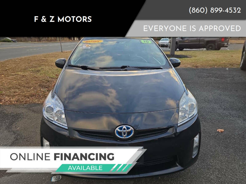 2010 Toyota Prius for sale at F & Z MOTORS in Vernon Rockville CT