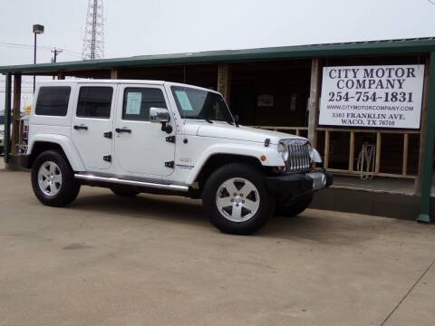 2011 Jeep Wrangler Unlimited for sale at CITY MOTOR COMPANY in Waco TX