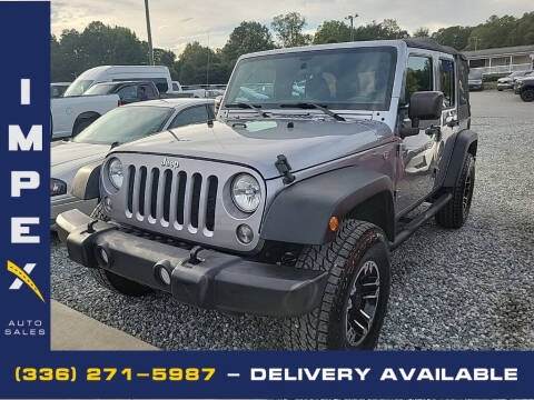 2017 Jeep Wrangler Unlimited for sale at Impex Auto Sales in Greensboro NC