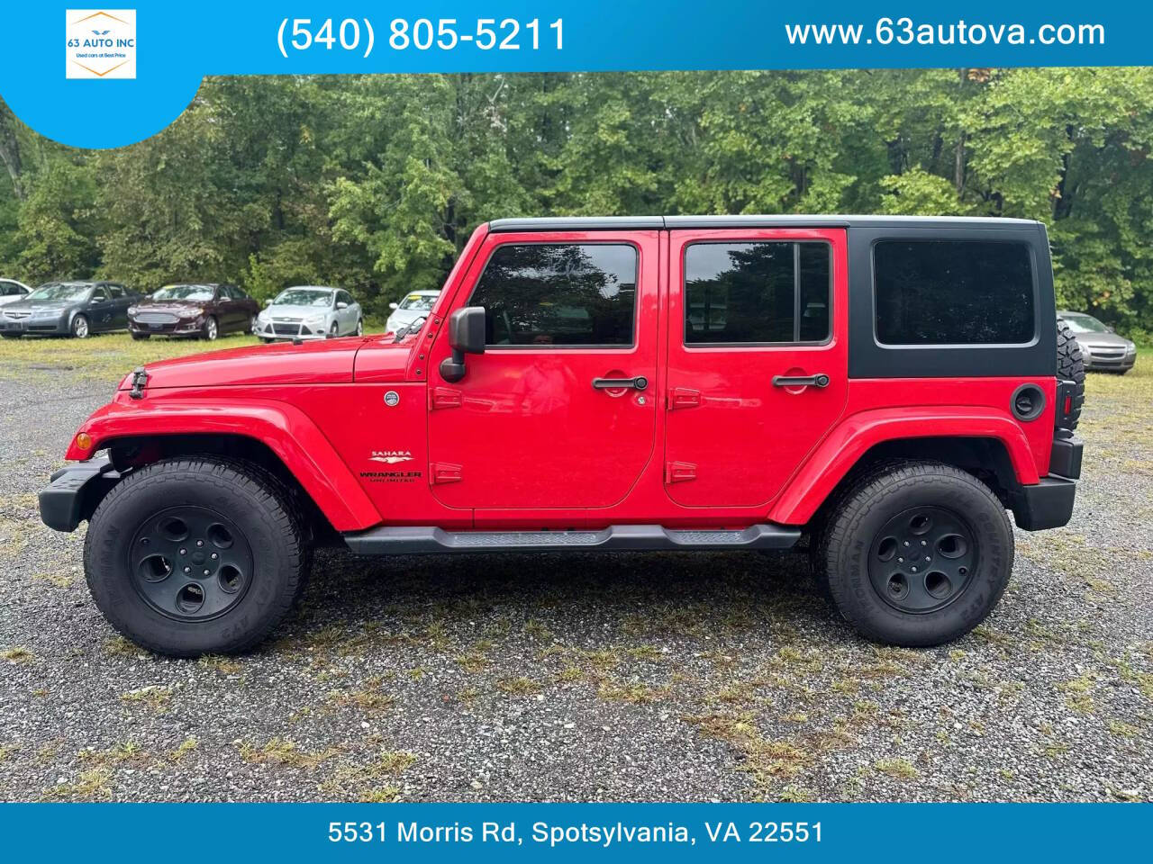 2015 Jeep Wrangler Unlimited for sale at 63 Auto Inc in Spotsylvania, VA