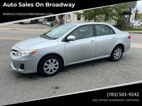 2011 Toyota Corolla for sale at Auto Sales on Broadway in Norwood MA