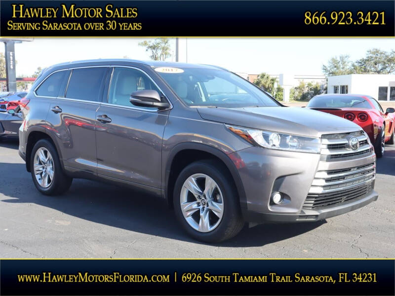 2017 Toyota Highlander for sale at Hawley Motor Sales in Sarasota FL
