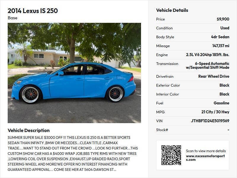 2014 Lexus IS 250