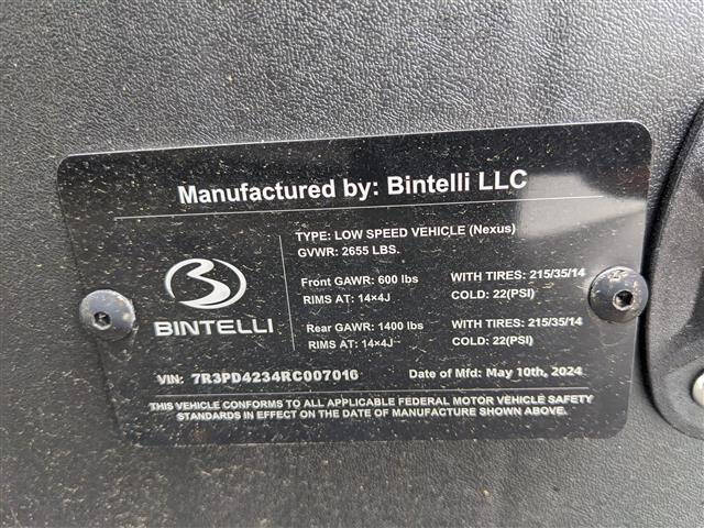 2024 Bintelli NEXUS 4PF FORWARD FACING