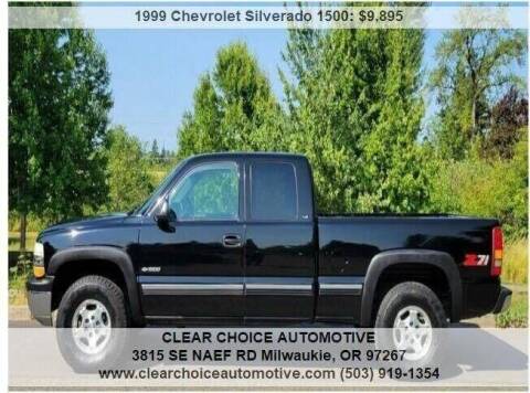 1999 Chevrolet Silverado 1500 for sale at CLEAR CHOICE AUTOMOTIVE in Milwaukie OR
