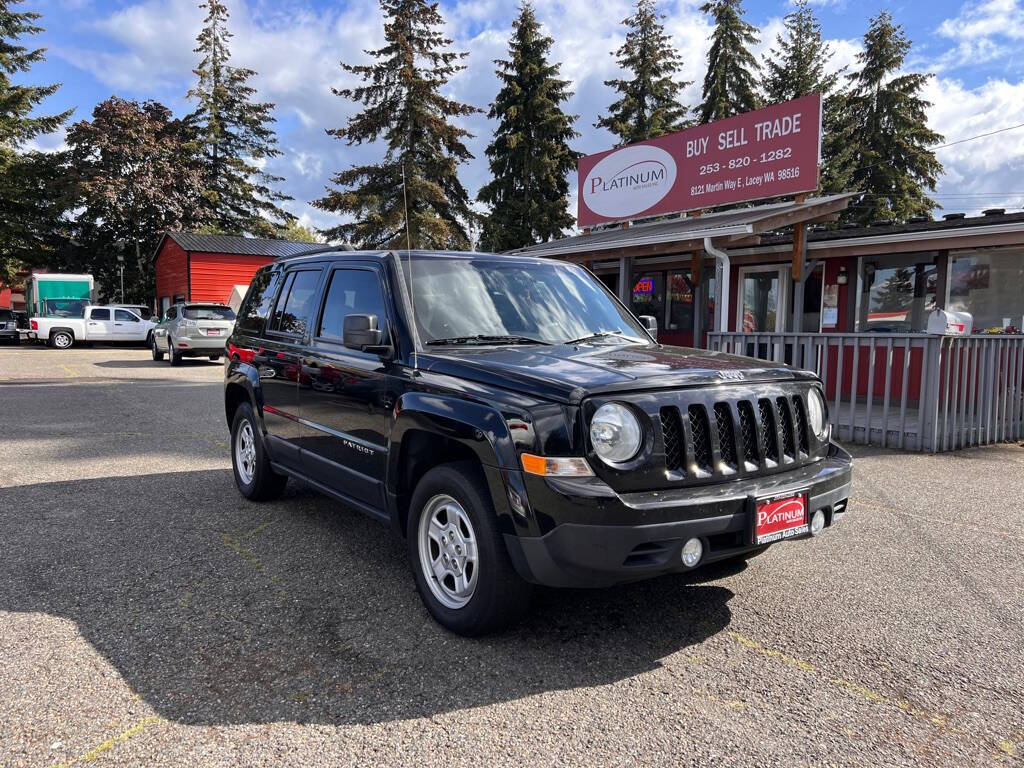 2016 Jeep Patriot for sale at PLATINUM AUTO SALES INC in Lacey, WA