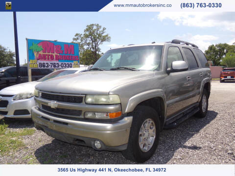 2003 Chevrolet Tahoe for sale at M & M AUTO BROKERS INC in Okeechobee FL