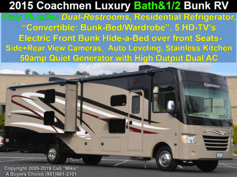 2015 Coachmen (by Forest River) Mirada 35BH Bunk RV Bath & 1/2 for sale at A Buyers Choice in Jurupa Valley CA