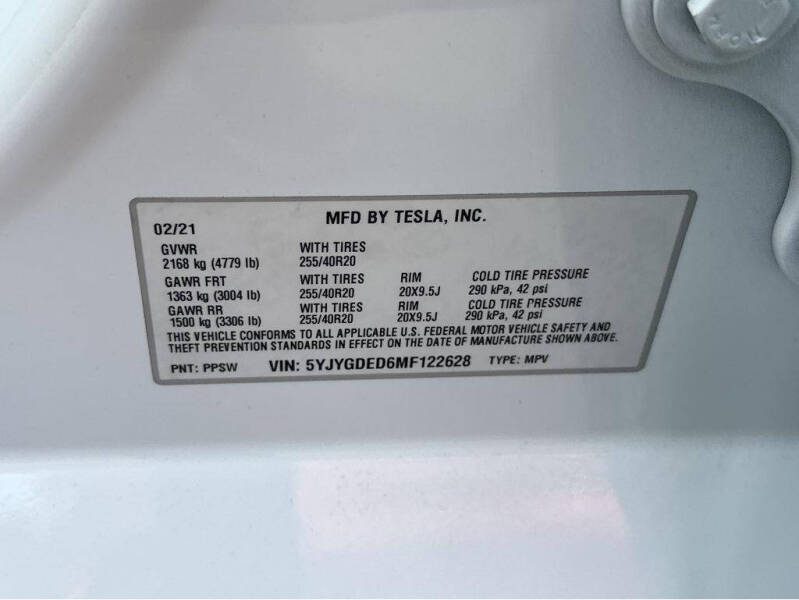2021 Tesla Model Y Standard Range
