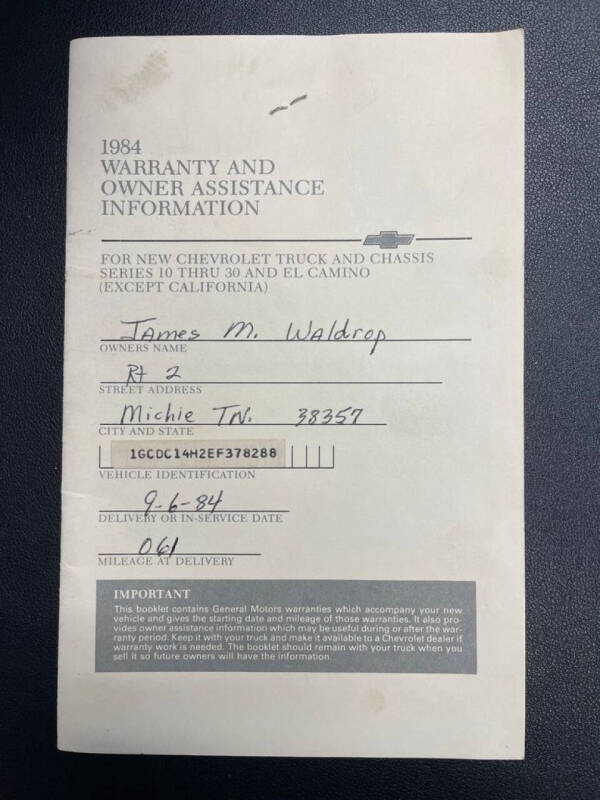 1984 Chevrolet C/K 10 Series