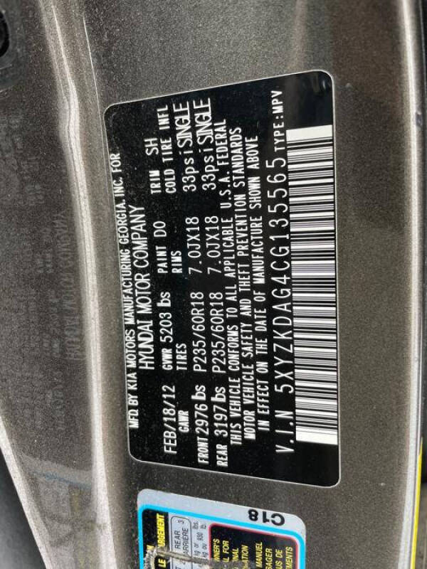 2012 Hyundai Santa Fe Limited