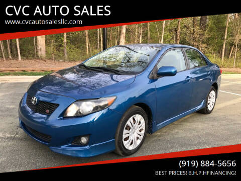 2009 Toyota Corolla for sale at CVC AUTO SALES in Durham NC