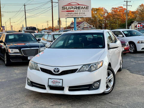 2012 Toyota Camry for sale at Supreme Auto Sales in Chesapeake VA