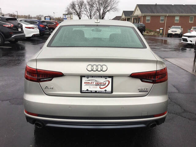 2017 Audi A4 for sale at Smiley Vehicle Group in Lebanon, OH