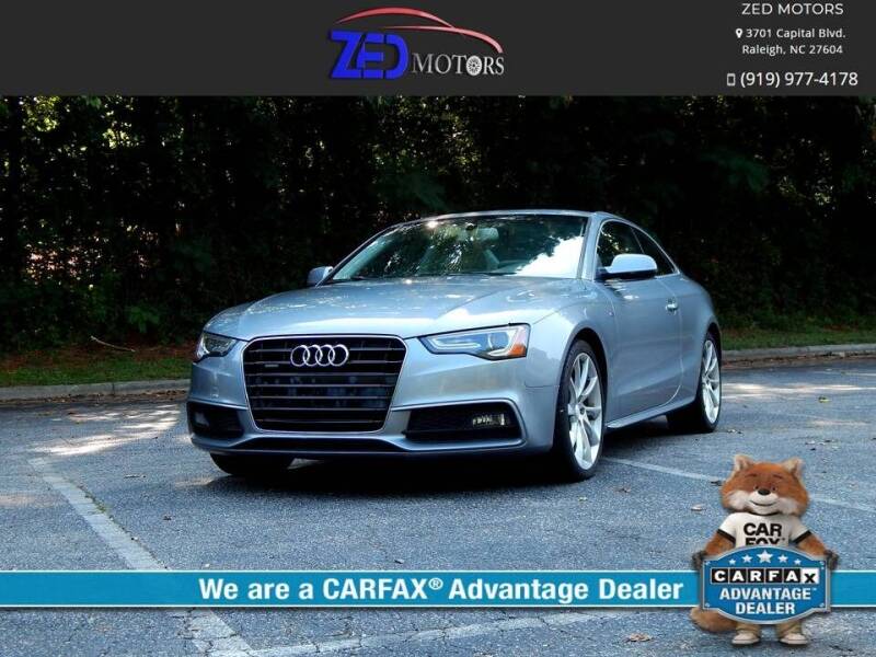 2016 Audi A5 for sale at Zed Motors in Raleigh NC