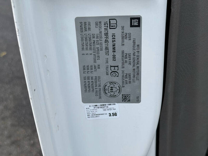 2016 GMC Savana 2500