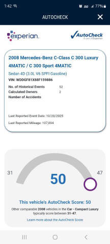 2008 Mercedes-Benz C-Class C 300 Sport 4MATIC