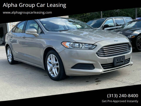 2015 Ford Fusion for sale at Alpha Group Car Leasing in Redford MI