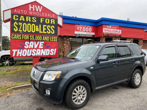 2009 Mercury Mariner for sale at HW Auto Wholesale in Norfolk VA