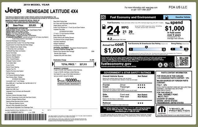 2019 Jeep Renegade Latitude