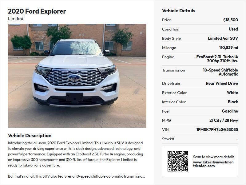 2020 Ford Explorer Limited