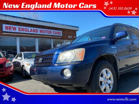 2003 Toyota Highlander for sale at New England Motor Cars in Springfield MA