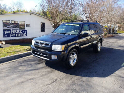 2002 Infiniti QX4 for sale at TR MOTORS in Gastonia NC