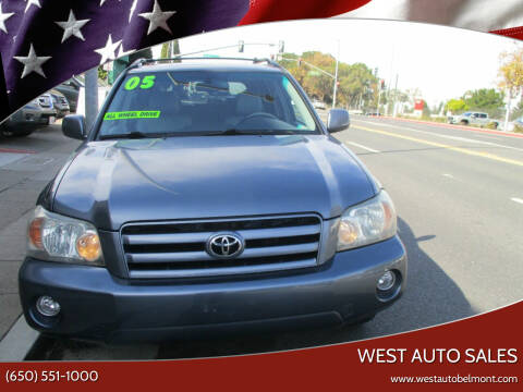 2005 Toyota Highlander for sale at West Auto Sales in Belmont CA