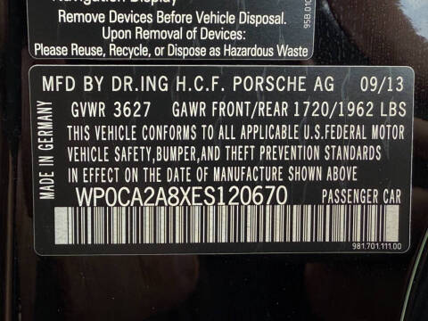 2014 Porsche Boxster