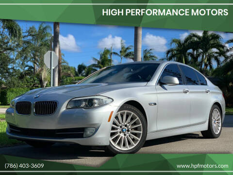 2011 BMW 5 Series for sale at HIGH PERFORMANCE MOTORS in Hollywood FL