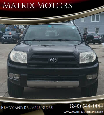 2003 Toyota 4Runner for sale at Matrix Motors in Berkley MI