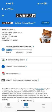 2008 Acura TL w/Navi