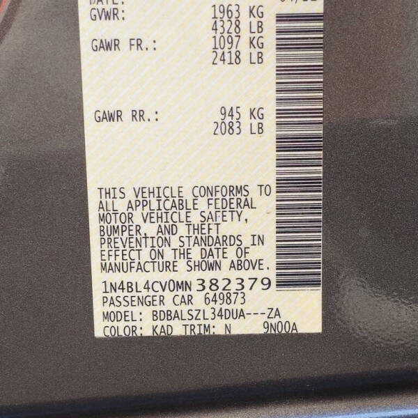 2021 Nissan Altima 2.5 SR