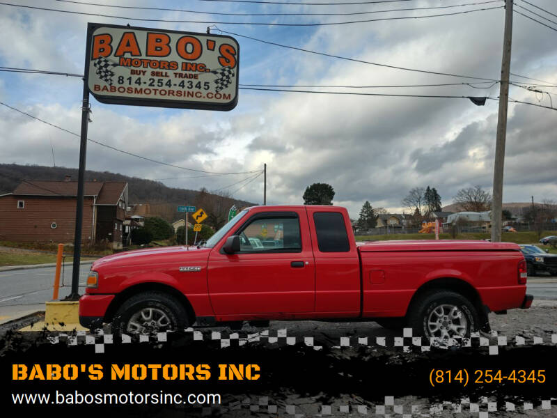 2010 Ford Ranger for sale at BABO'S MOTORS INC in Johnstown PA