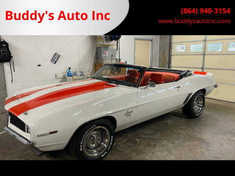 1969 Chevrolet Camaro for sale at Buddy's Auto Inc in Pendleton SC