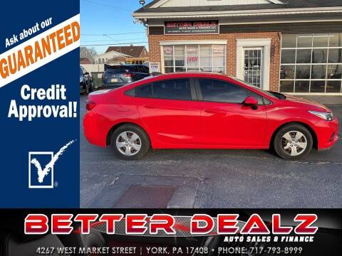 2017 Chevrolet Cruze for sale at Better Dealz Auto Sales & Finance in York PA