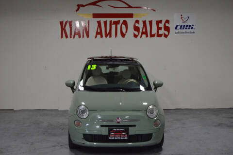 2013 FIAT 500 for sale at Kian Auto Sales in Sacramento CA