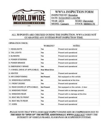 1973 Chevrolet Camaro