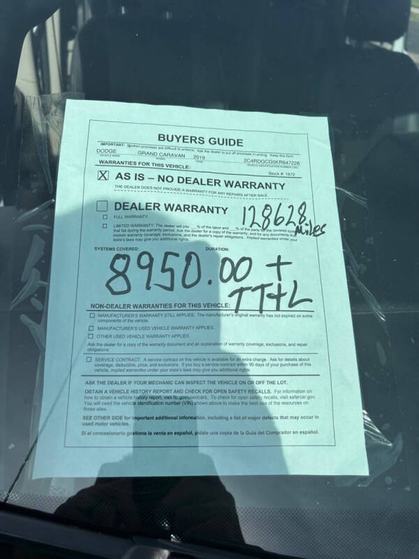 2019 Dodge Grand Caravan SXT