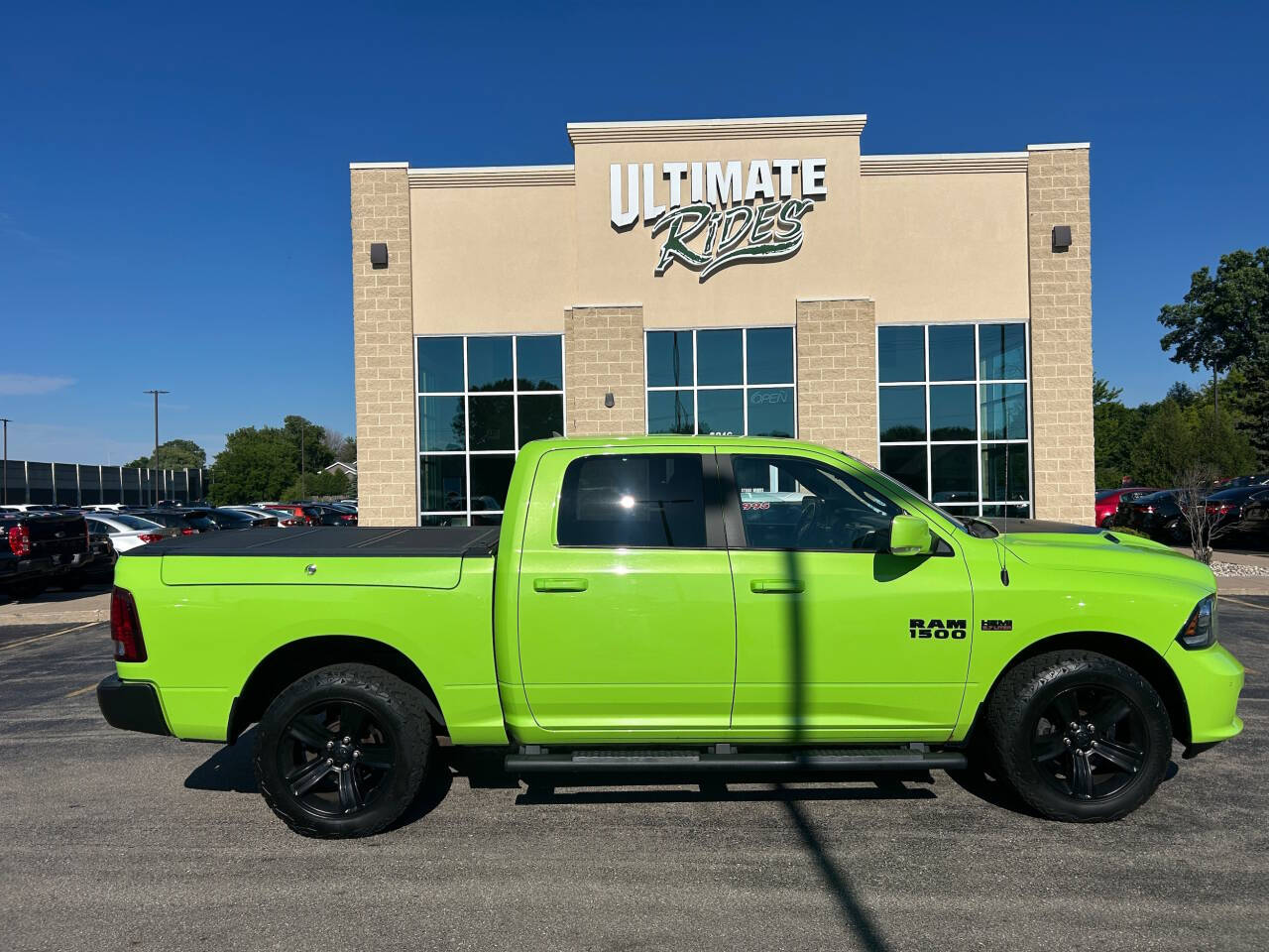 Green 2017 Ram 1500 Sport 4x4 Sport 4dr Crew Cab 5.5 ft. SB Pickup 1