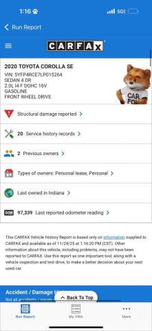 2020 Toyota Corolla SE