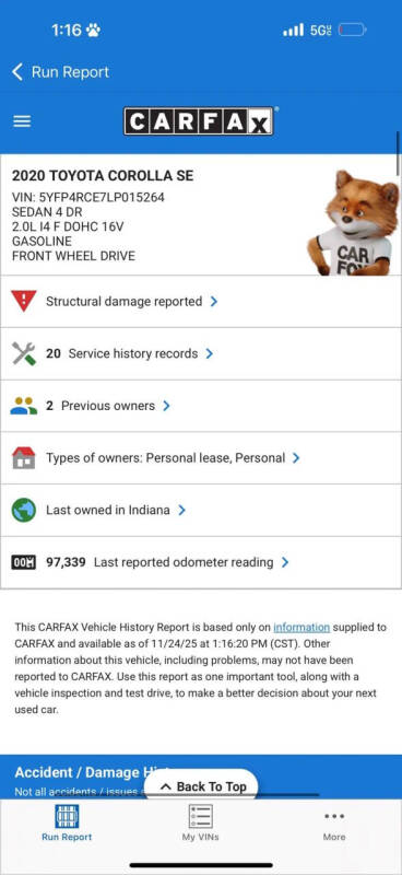 2020 Toyota Corolla SE