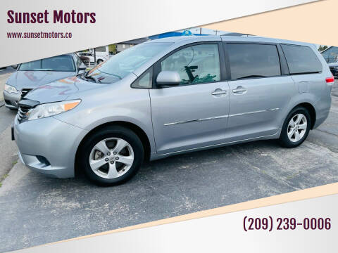 2011 Toyota Sienna for sale at Sunset Motors in Manteca CA