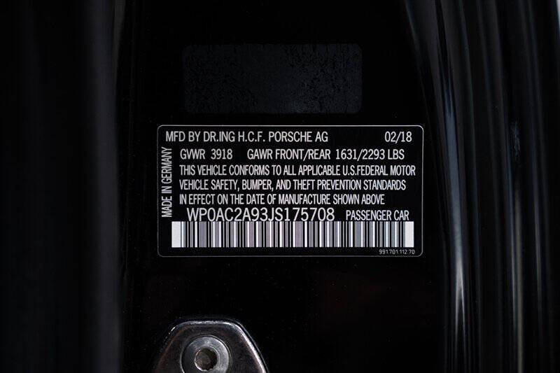 2018 Porsche 911 GT3